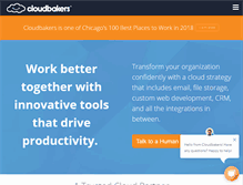 Tablet Screenshot of cloudbakers.com